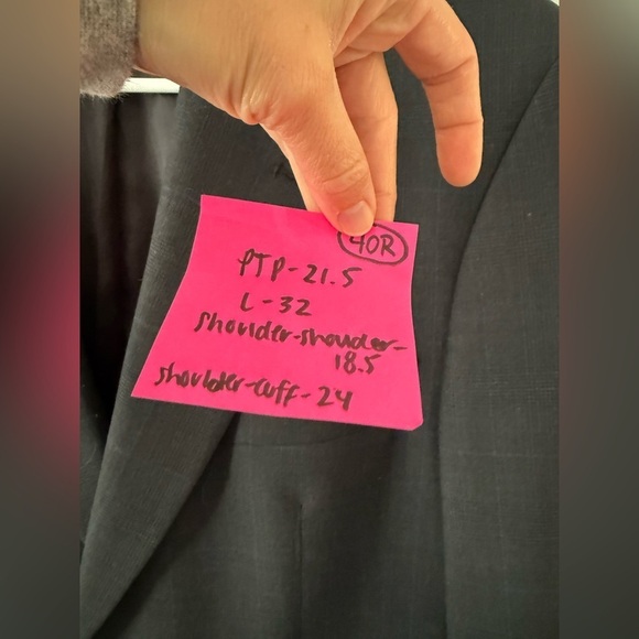 Brooks Brothers 746 Stretch Suit Jacket Blazer Wool Navy Blue Mens Size 40R M - Picture 9 of 10